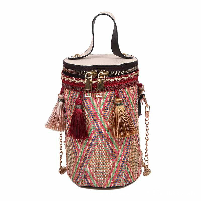 Ethnic Style Bag Female Fashion Hand-held Chain Weaving
