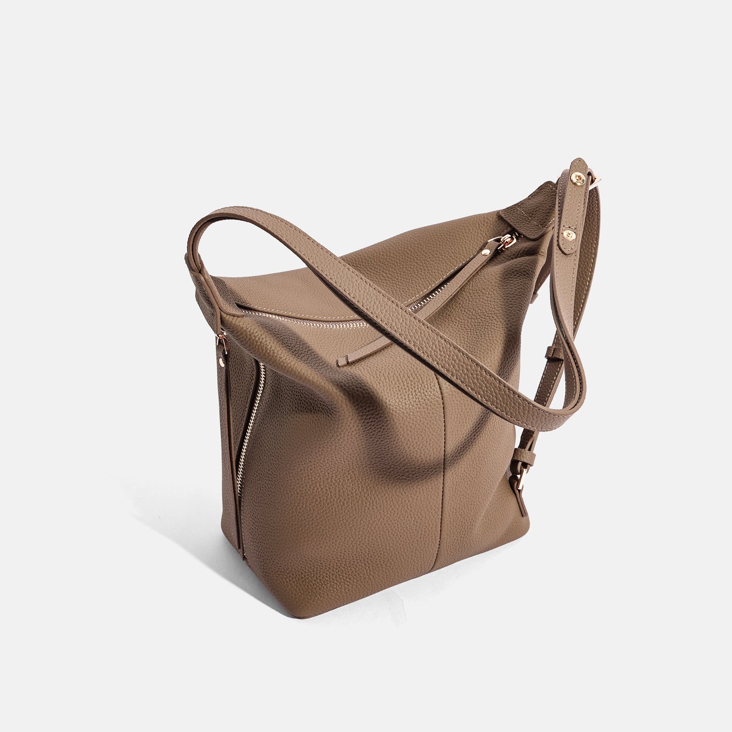 Women's First Layer Cowhide Large-capacity Bucket Bag