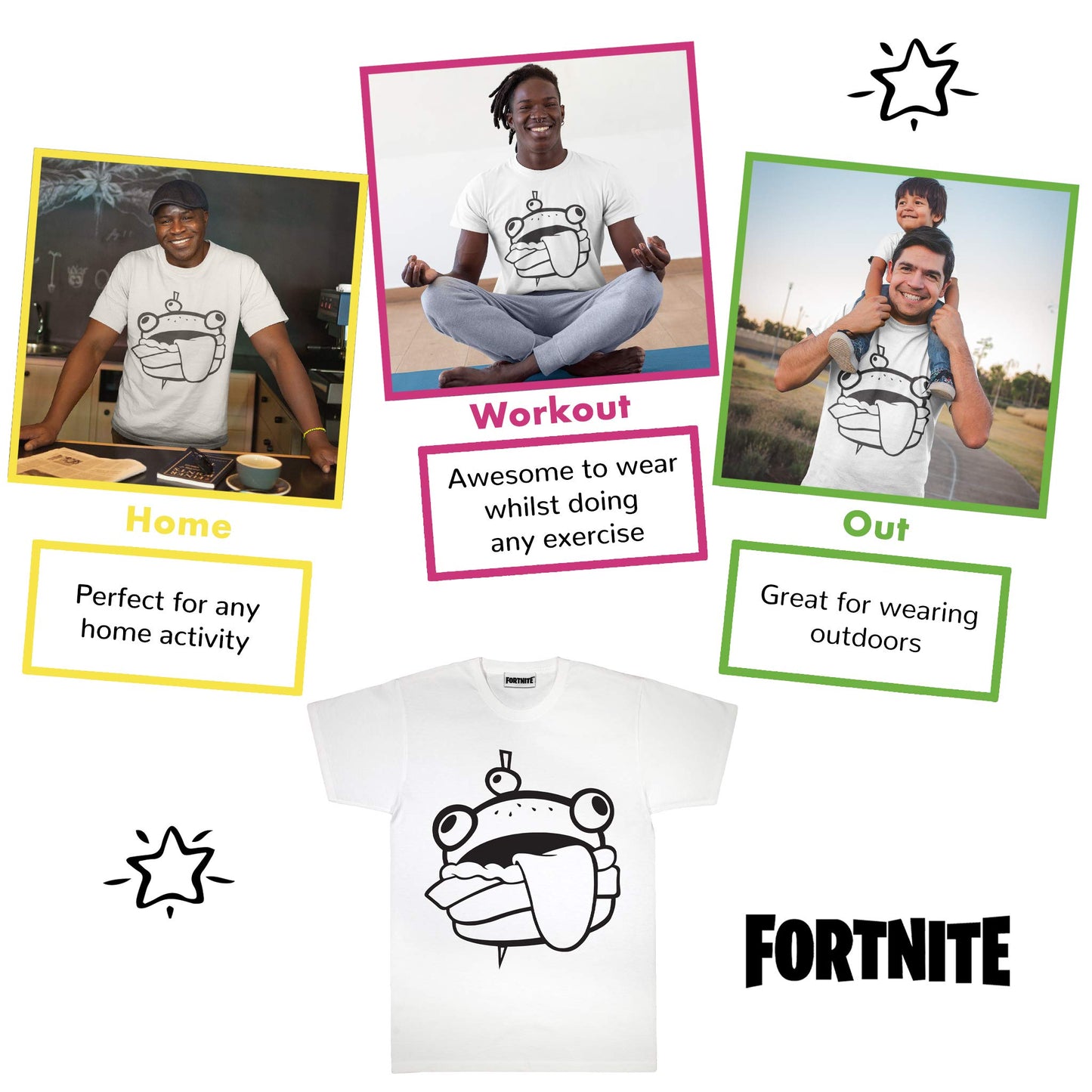 Fortnite herr Fortnite Durr Burger Herren-t-shirt Weiß T-shirt