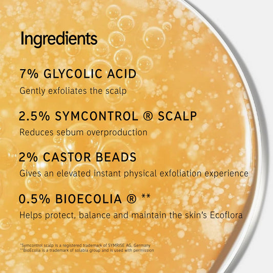 The INKEY List 7% Glykolsyra exfolierande hårbottenskrubb, 150 ml