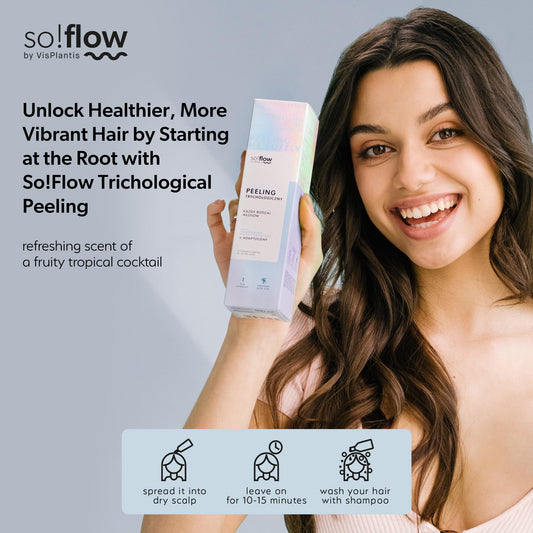 So!Flow Hårbottenförnyelse Peeling med Glykolsyra & Fruktextrakt - Avslöja en Friskare Hårbotten med en Trichologisk Behandling Berikad med Närande Ingredienser