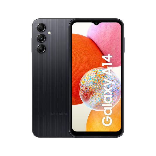 Samsung Galaxy A14 LTE Android Smartphone utan kontrakt, 64 GB, 4 GB RAM, 6,6 tums Dynamic AMOLED-skärm, 5 000 mAh batteri, svart, mobiltelefon inkl. 30 månaders tillverkargaranti [exklusivt för