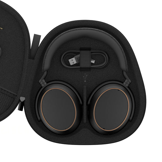 Sennheiser MOMENTUM 4 Wireless hörlurar - Bluetooth-headset för kristallklara samtal med adaptiv brusreducering, 60 timmars batteritid, anpassningsbart ljud och lättviktsdesign, svart koppar, Over Ear