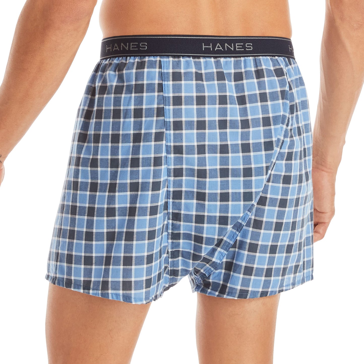 Hanes herr Tagless Boxer Underwear, Exposed Waistband, Multi-packs Available Tagless Boxerunderkläder, exponerat midjeband, flera förpackningar tillgängliga (5-pack)