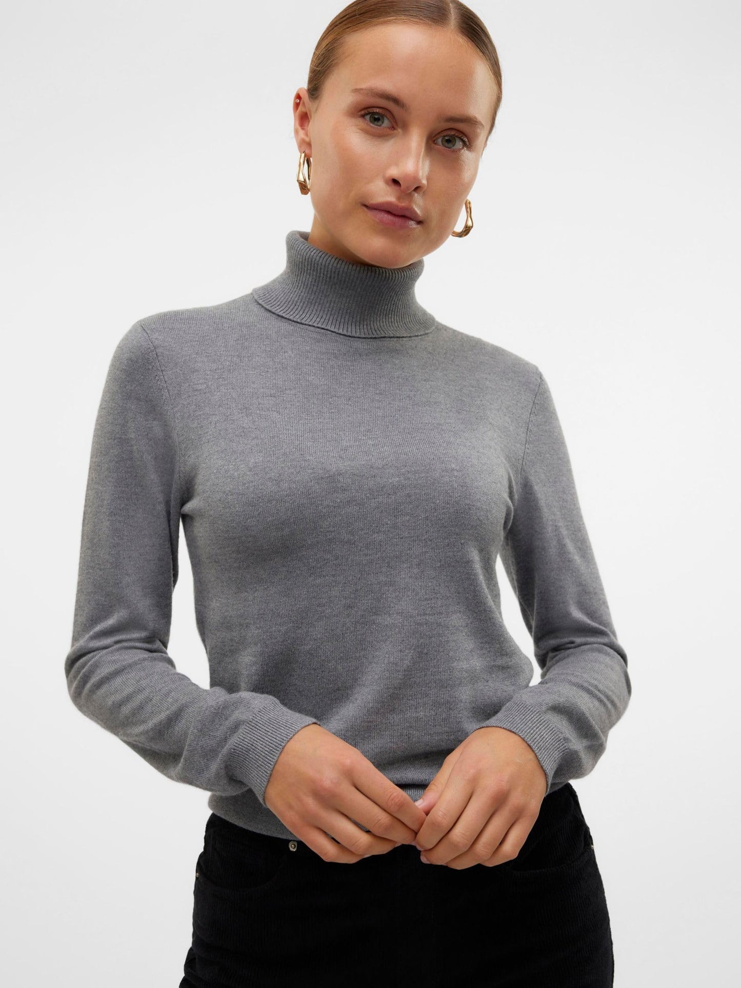 VERO MODA dam Vmiris Ls polotröja Ga Noos Stickad tröja