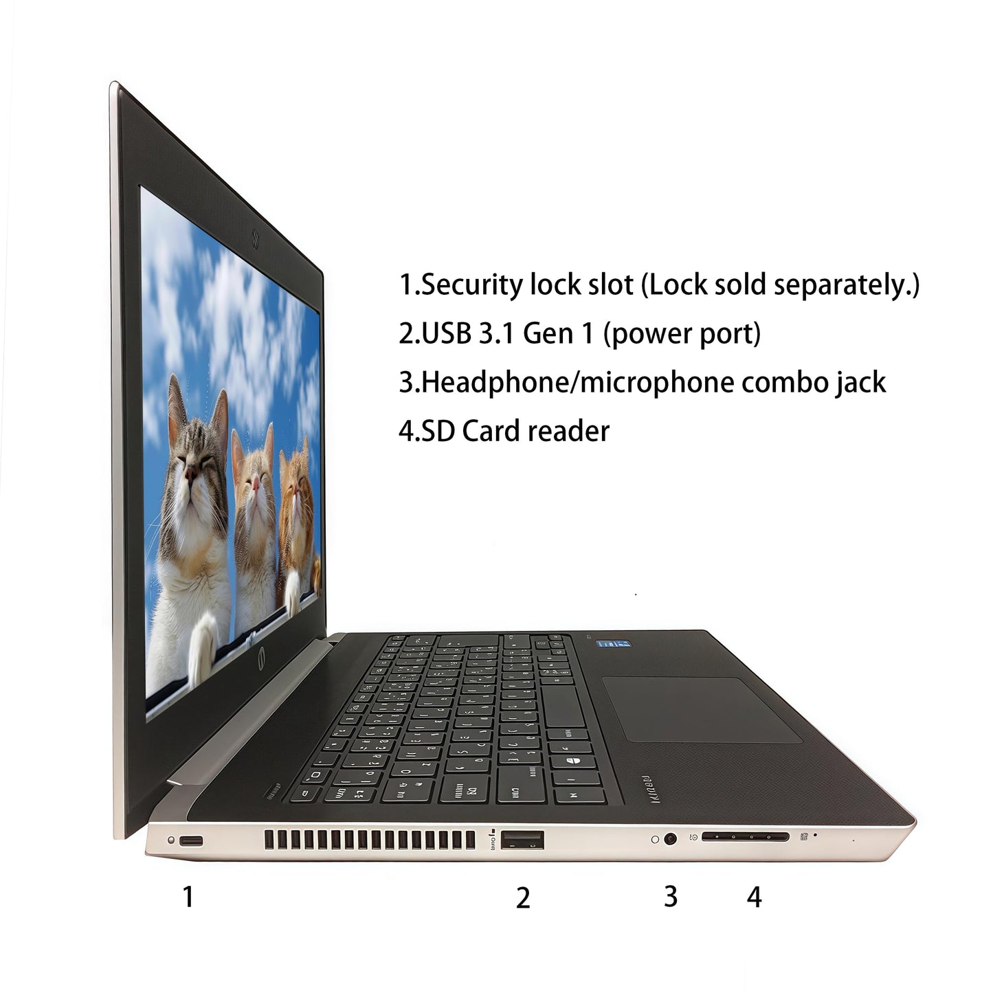 HP ProBook MT31 bärbar dator med tunn klient, 13,3 tum HD-bärbar dator, Intel Celeron 3867U, 8 GB RAM, 128 GB SSD, amerikanskt tangentbord, Windows 11 Pro (renoverad)