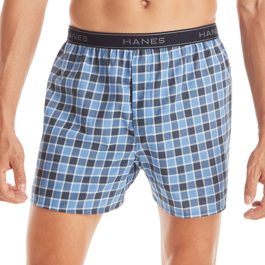 Hanes herr Tagless Boxer Underwear, Exposed Waistband, Multi-packs Available Tagless Boxerunderkläder, exponerat midjeband, flera förpackningar tillgängliga (5-pack)