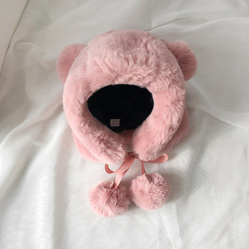 Female Autumn And Winter Sweet Cute Earmuffs Hat