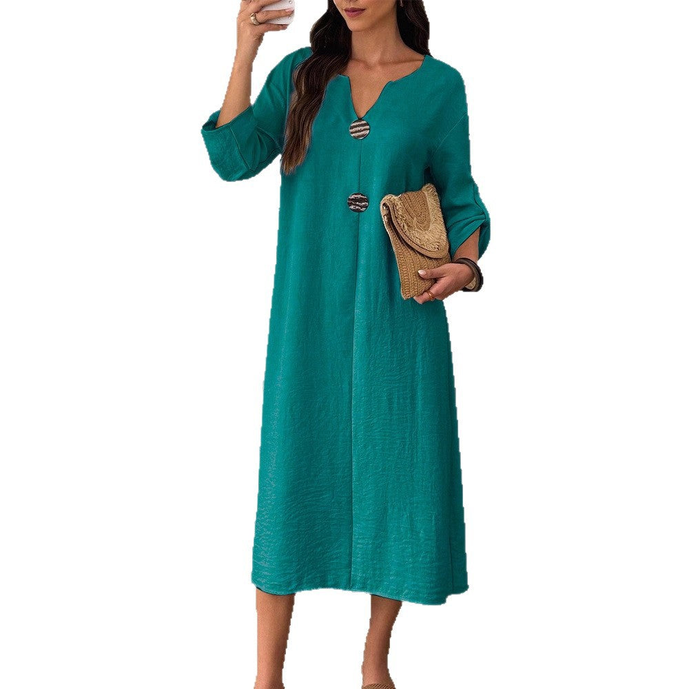 Stylish And Minimalist Design Womens Long Dress
