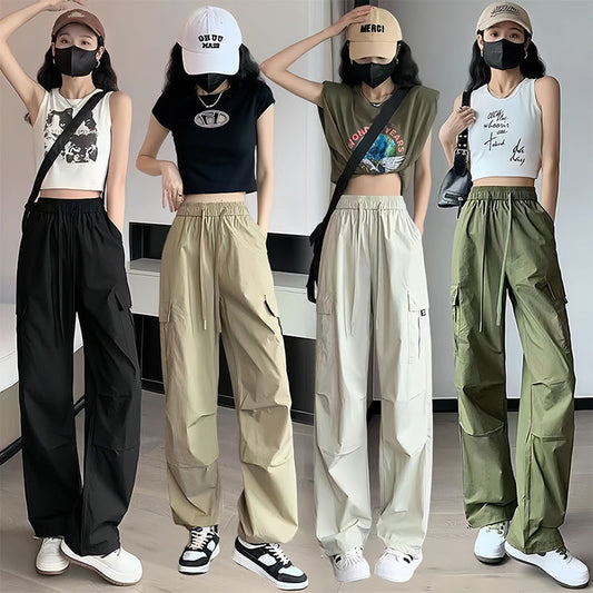 High Waist Slimming Draping Ankle-tied Trousers For Women