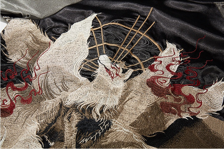 Men's Embroidered Nine Tail Jacket Coat