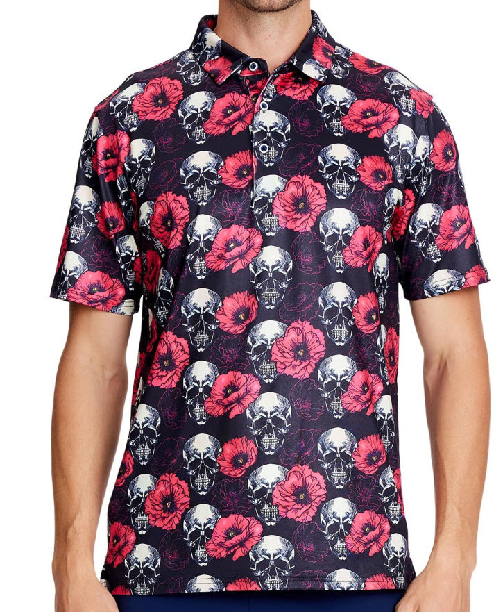 Printing European And American Men's Short Sleeve