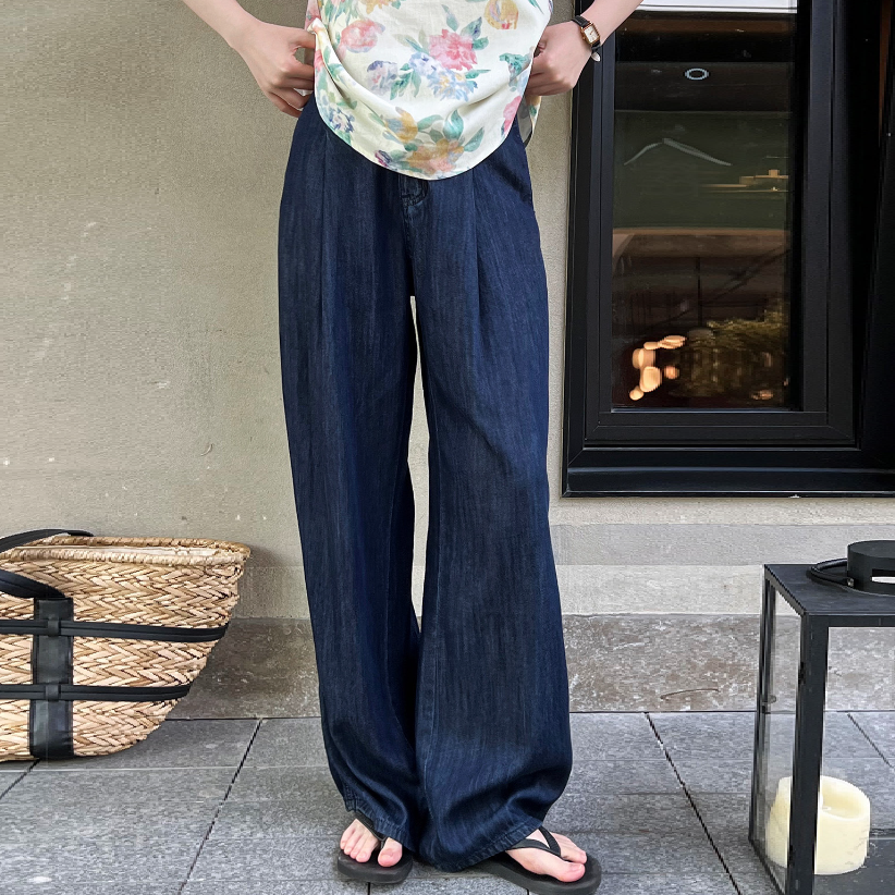 Breathable Cool High Waist Wide Leg Mopping Casual Pants