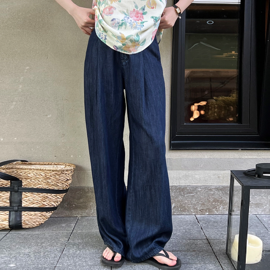 Breathable Cool High Waist Wide Leg Mopping Casual Pants
