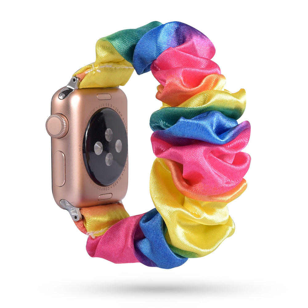Printed Non-fading Rainbow Replacement Hair Tie Watch Strap