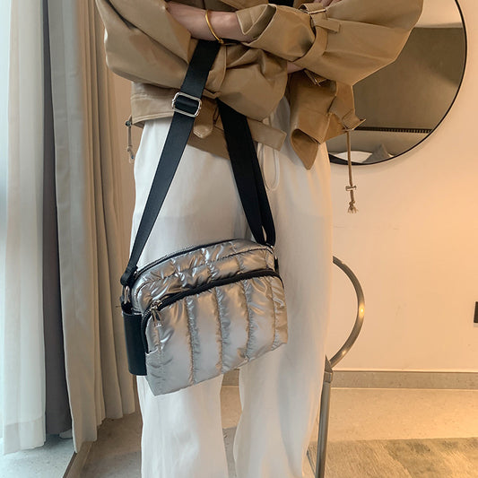 Down One Shoulder Small Waterproof Small Square Bag