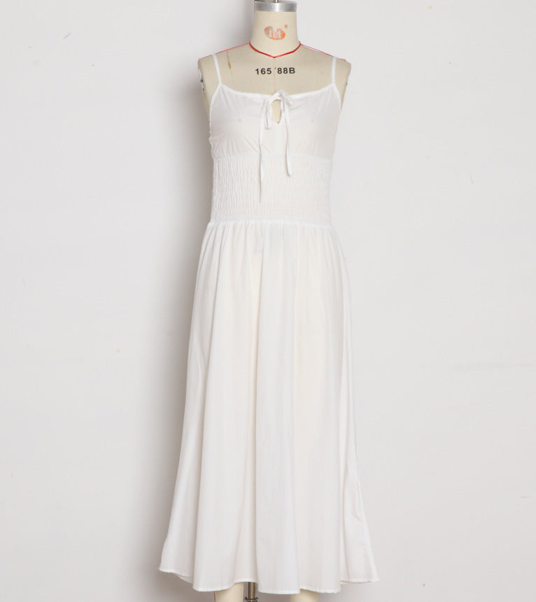 Lace-up Waist-Cinching Womens Slip Dress