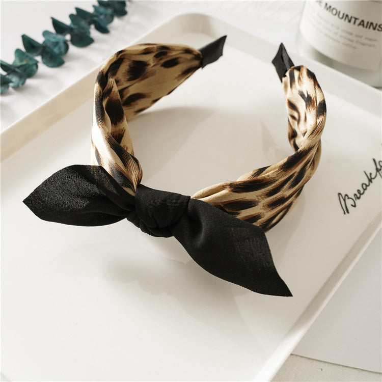 New Cross-knotted Wide Version Crimped Chain Headband