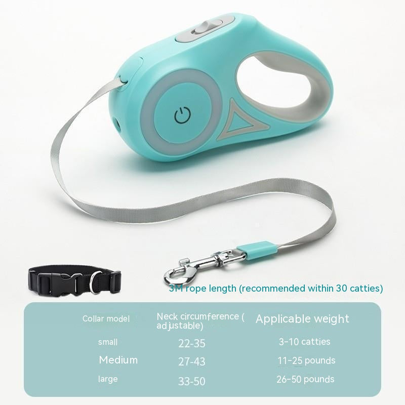 Retractable Luminous Automatic Hand Holding Rope Outing Pet Supplies