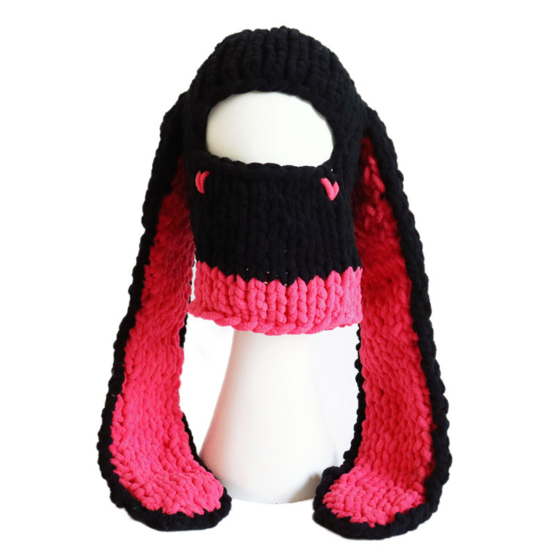 Big Rabbit Ear Woven Thickened Mask