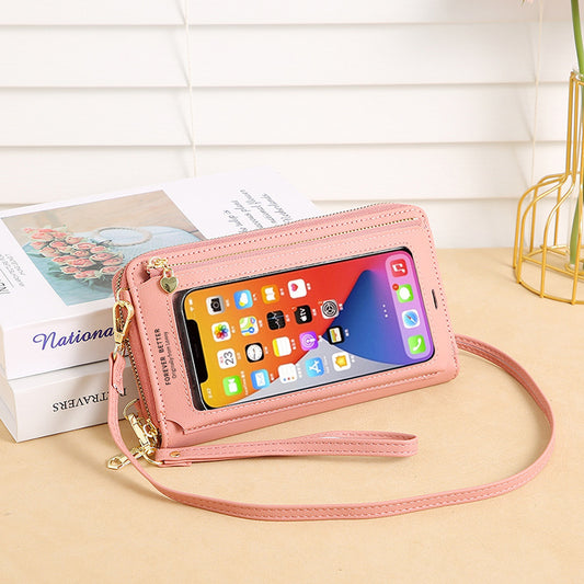 Women's Touch Screen Phone Bag Crossbody Transparent Mini