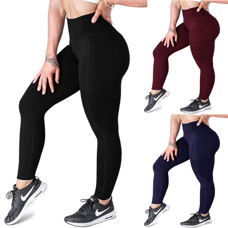 Sports Yoga Pants With Side Phone Pockets