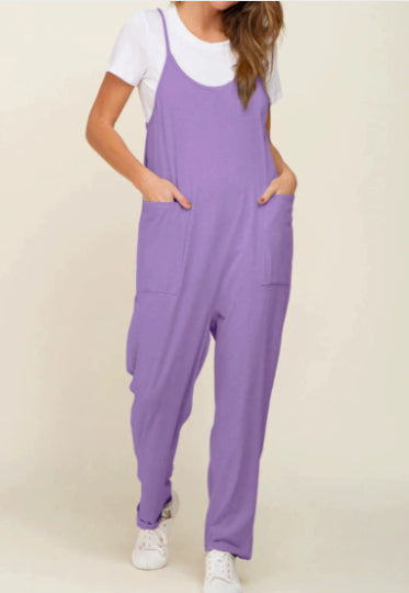 Women's Pocket Sling Adjustable Buckle Jumpsuit