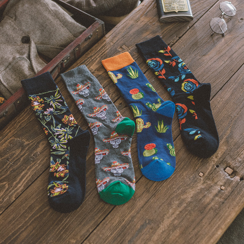 Men's British Retro Creative Gift Box Suit Socks