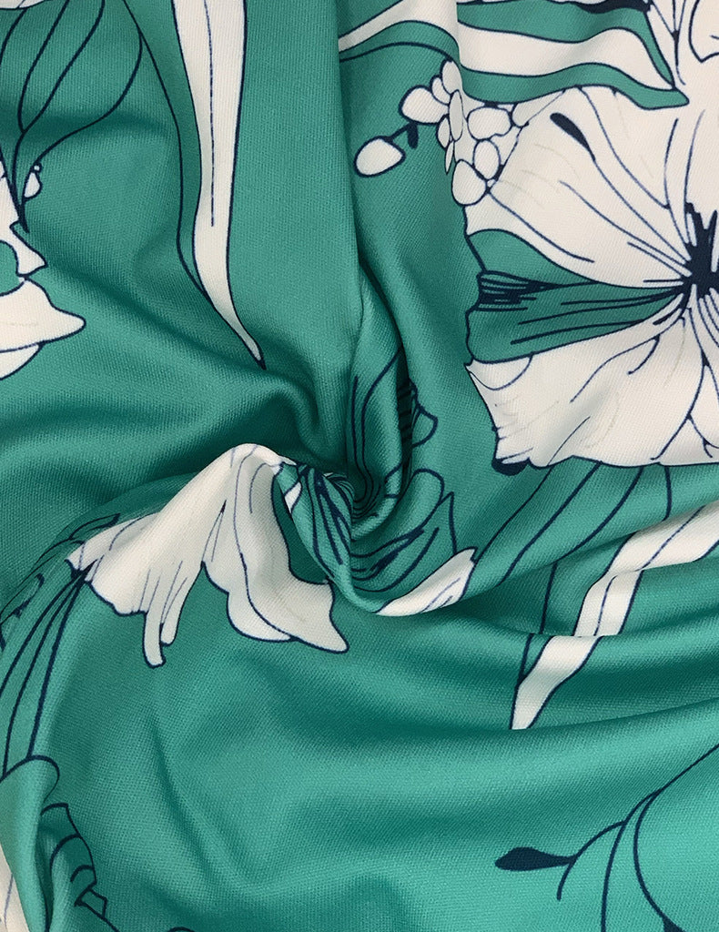Fashionabel V-udskæring, Lange Ærmer, Løs Pasform, Brede Ben, Printet Jumpsuit