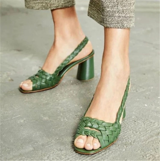 European And American Style Fish Mouth Braid With Sleeves For Ladies High Heels