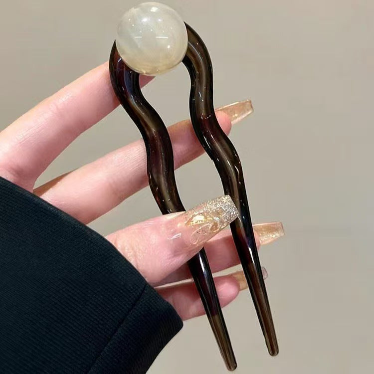 Ball Retro Simple U-shaped Hair Pin Headdress Barrettes