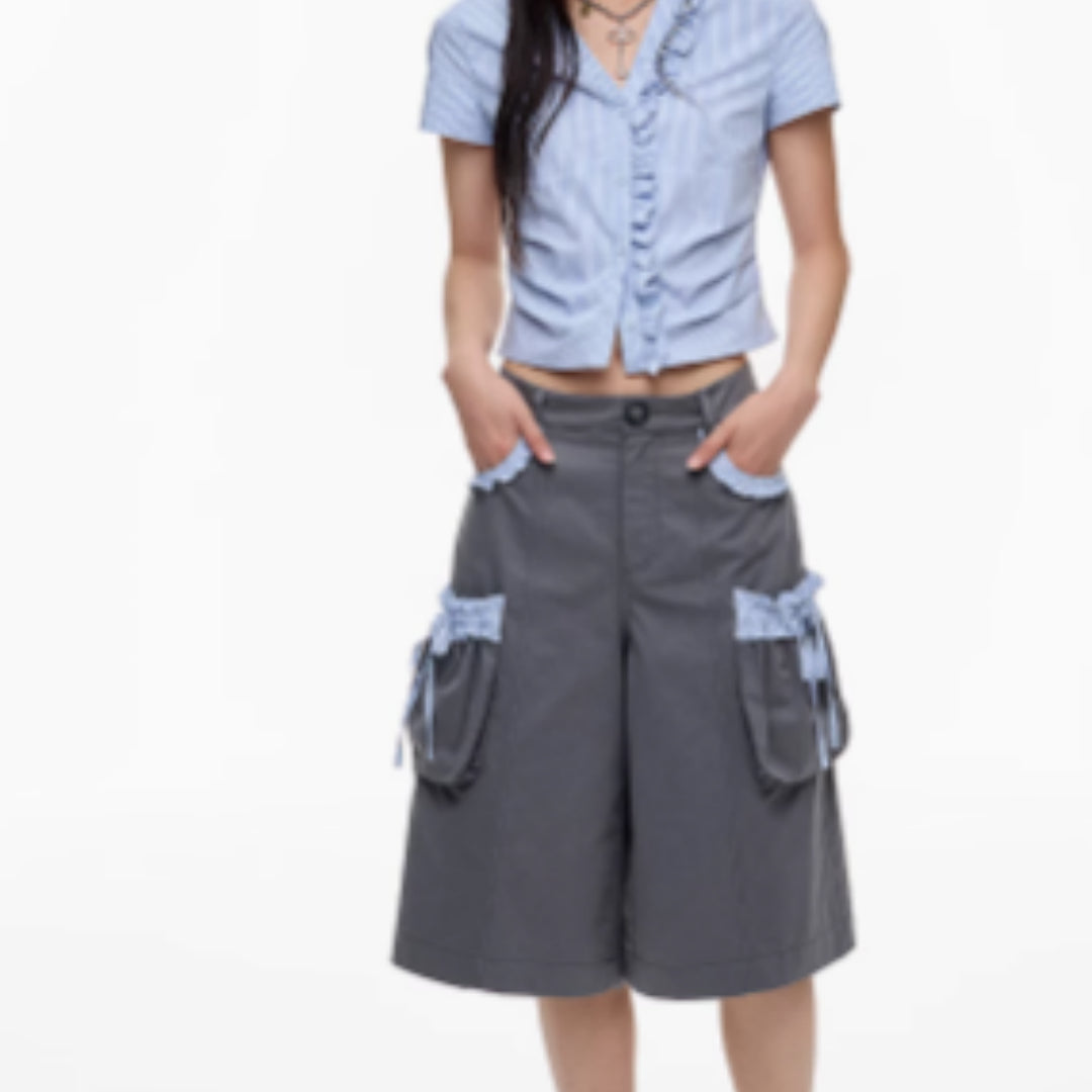 Detachable Multi Wear Micro Flared Pantsshorts Fashion Pants