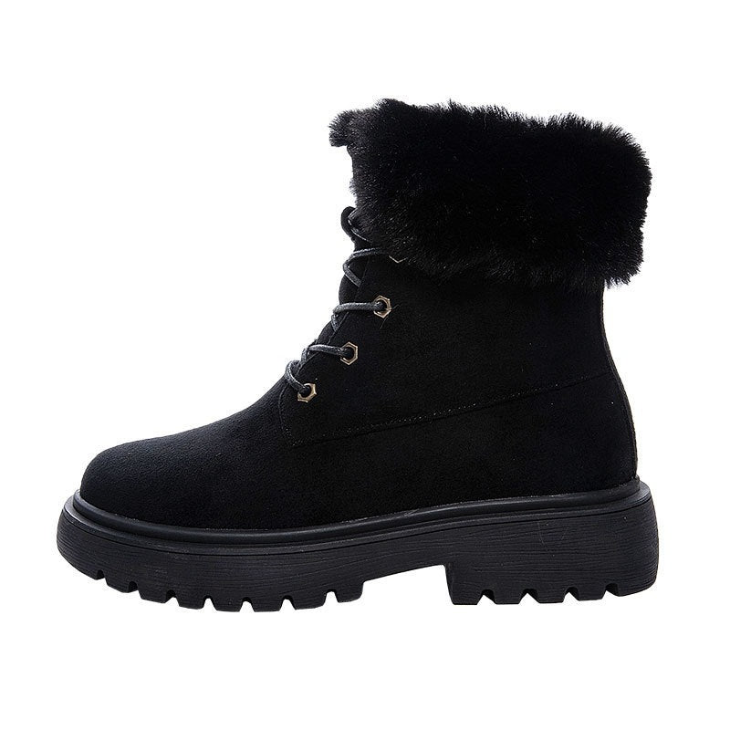 Women's Fur Boots With Thin And Warm Skin