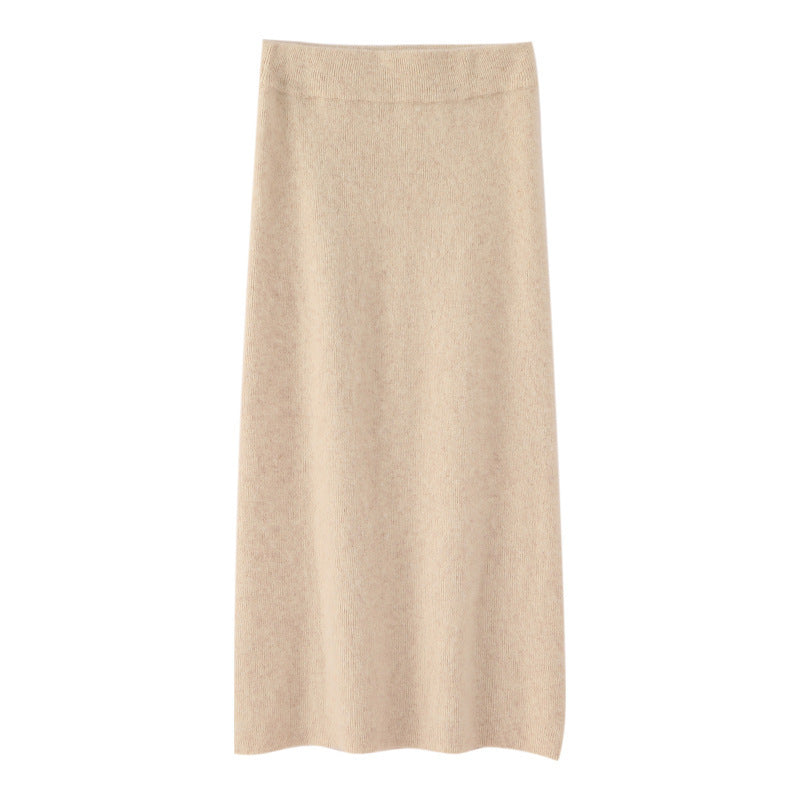 Mink Velvet Slim Skirt Women's High Waist A- Line
