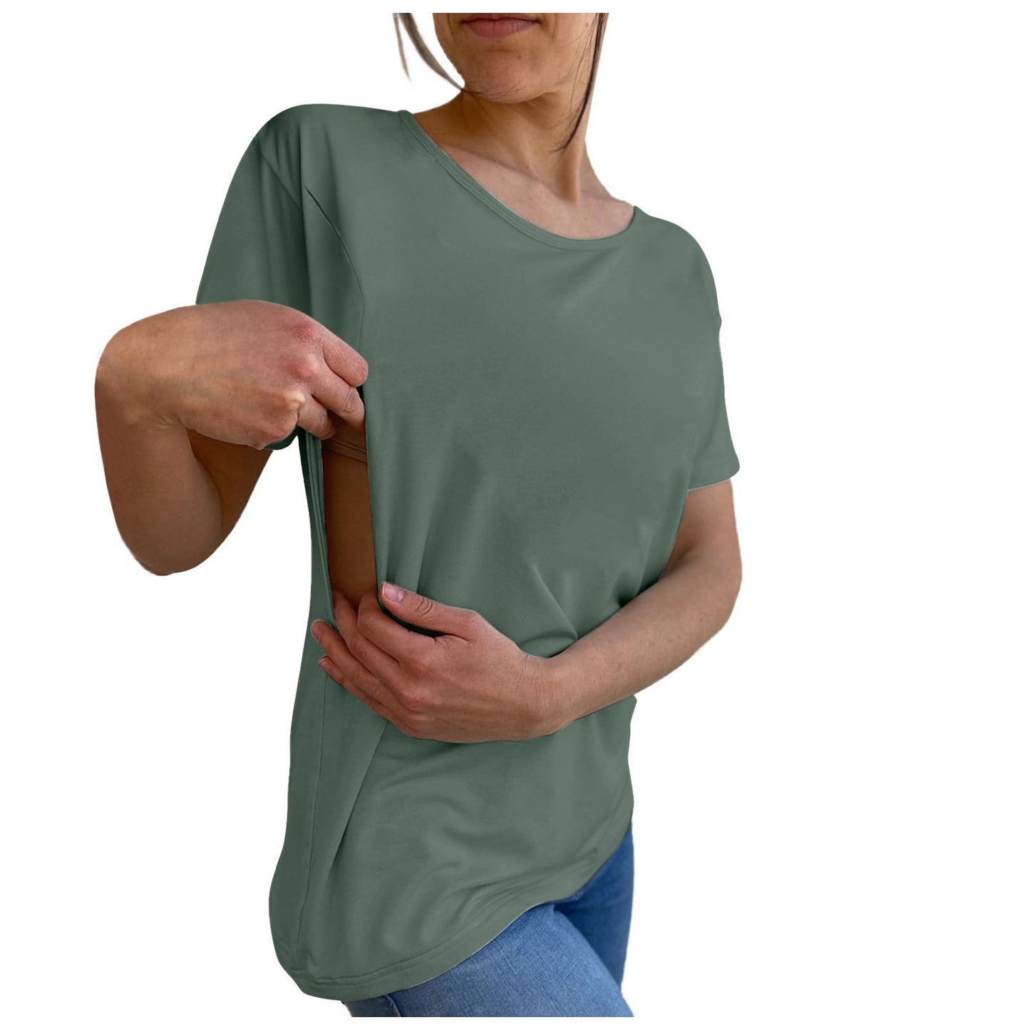 T-shirt til kvinder - kortærmet ventetoppen ammetøj