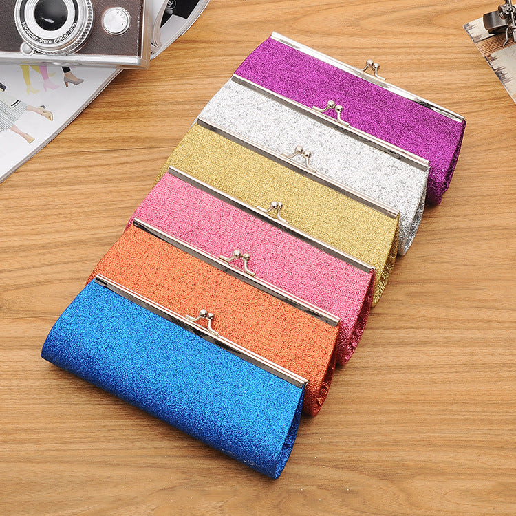 Long Wallet With Metal Clip Creative Chain Tote