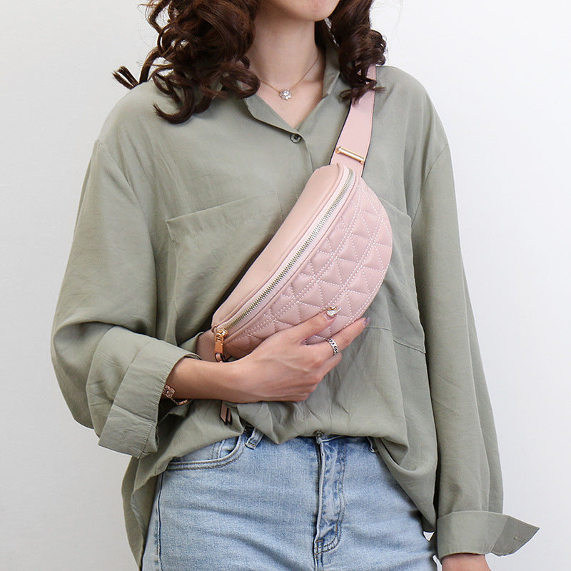 Diagonal bag, European and American popular waist bag women