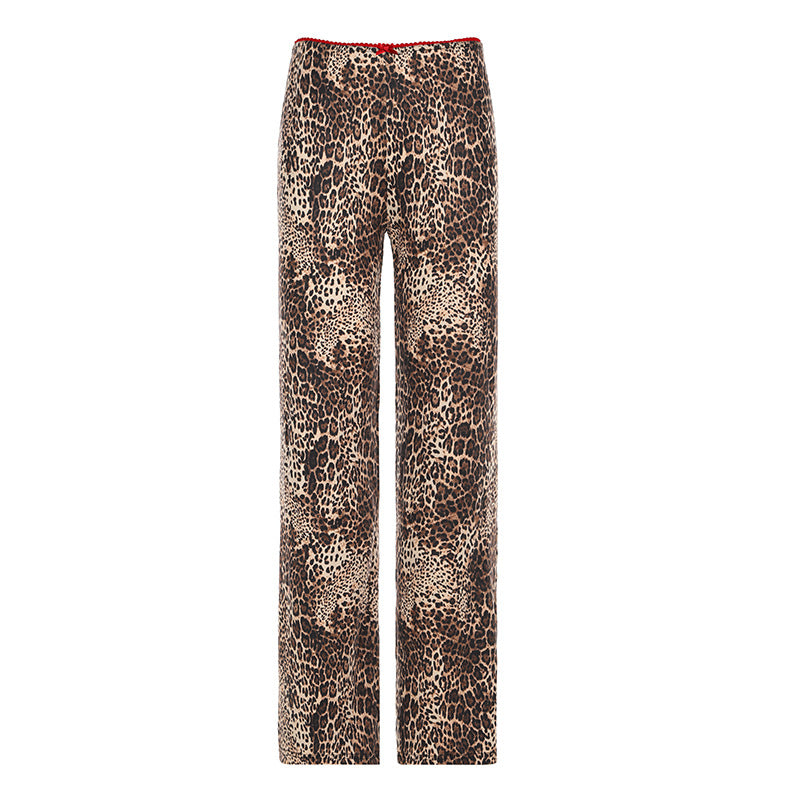 American Vintage Leopard Print Knitted Trousers