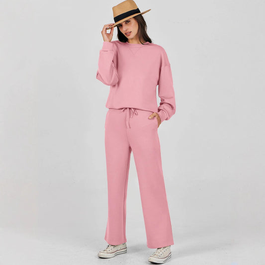 Fashion Casual Long Sleeve Sweater Suit