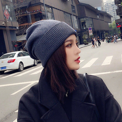 Knitted Fashion Korean Version Of The Tide Moon  In Black
