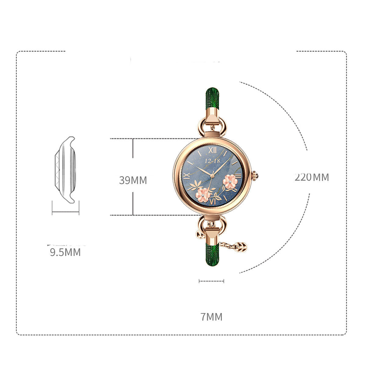 Heart Rate Physiological Cycle Monitoring Fashion Smart Watch