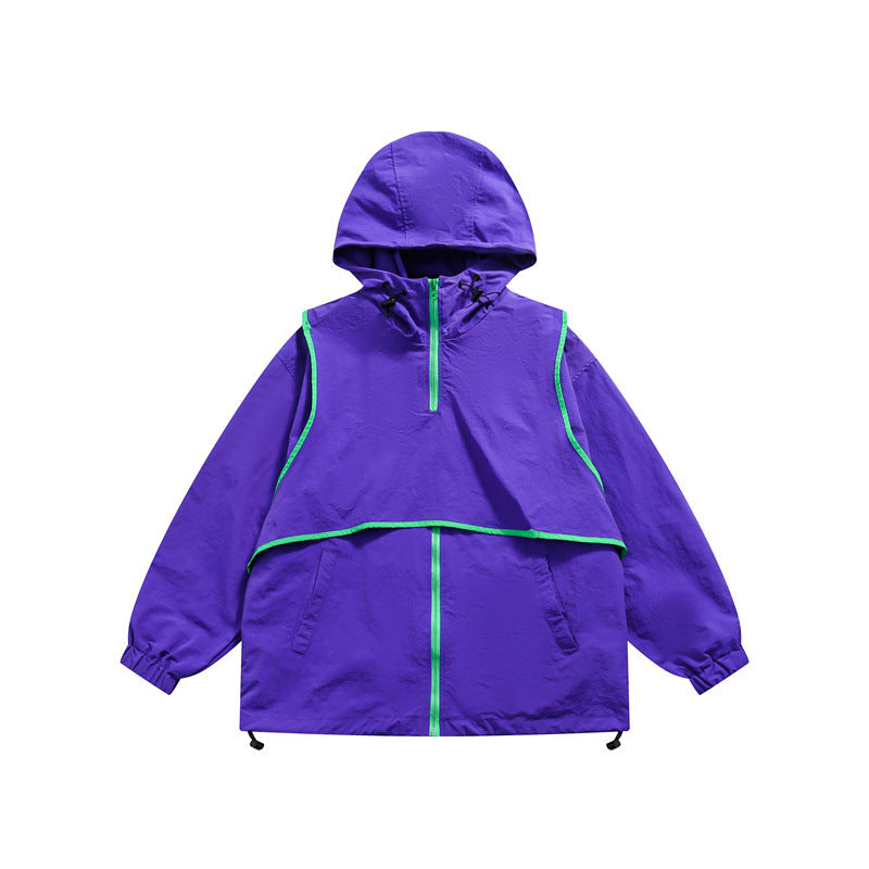 Hip Hop Detachable Vest Men's Assault Jacket Hooded