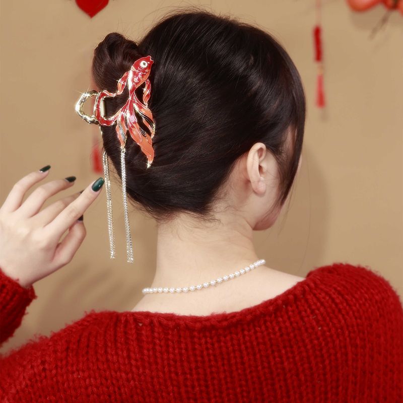 Elegant Antique Style Super Immortal Koi Curly Hair Clip