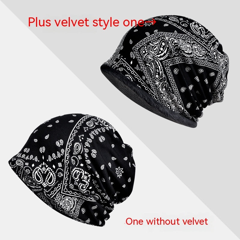 Polyester Tam-o'-shanter Women's Cashew Printed Pullover Outdoor