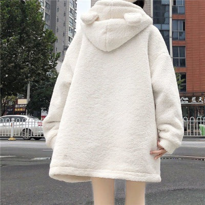 Lamb Plush Coat Women's Versatile Plush Thickening