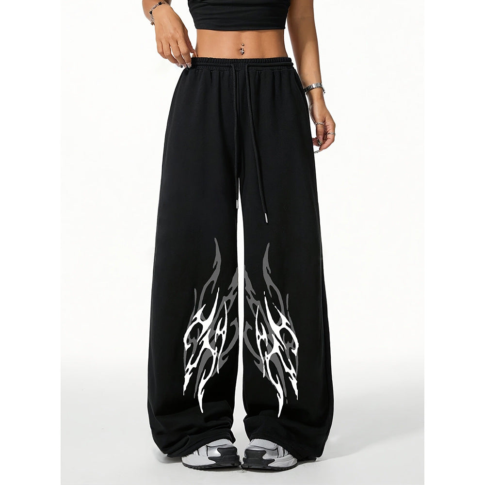 Womens Casual Loose-fitting Straight-legVersatile Long Pants
