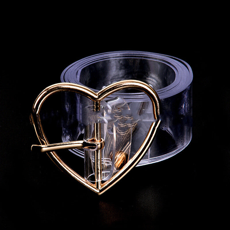 Transparent Belt Circle Buckle Love Buckle