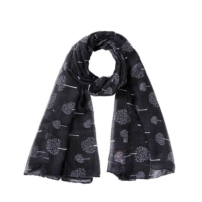 Women's Temperament Fashion Lucky Tree Print Scarf Shawl