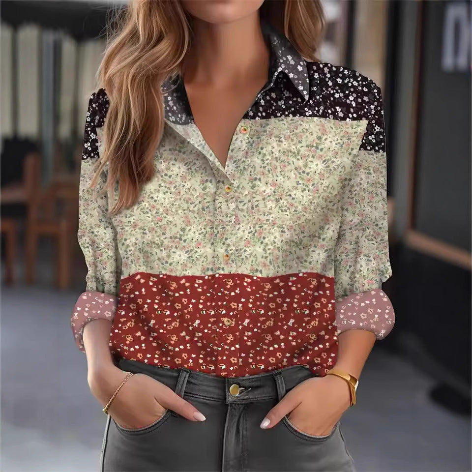 Fashionable Casual Long-sleeve Womens Blouse Versatile And Loose-fitting