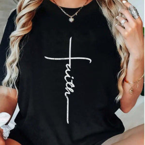 Summer Loose Short Sleeves T-shirt Men's And Women's Round Neck